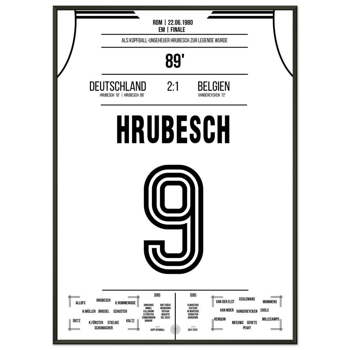 Hrubesch regala alla Germania il secondo titolo europeo di testa