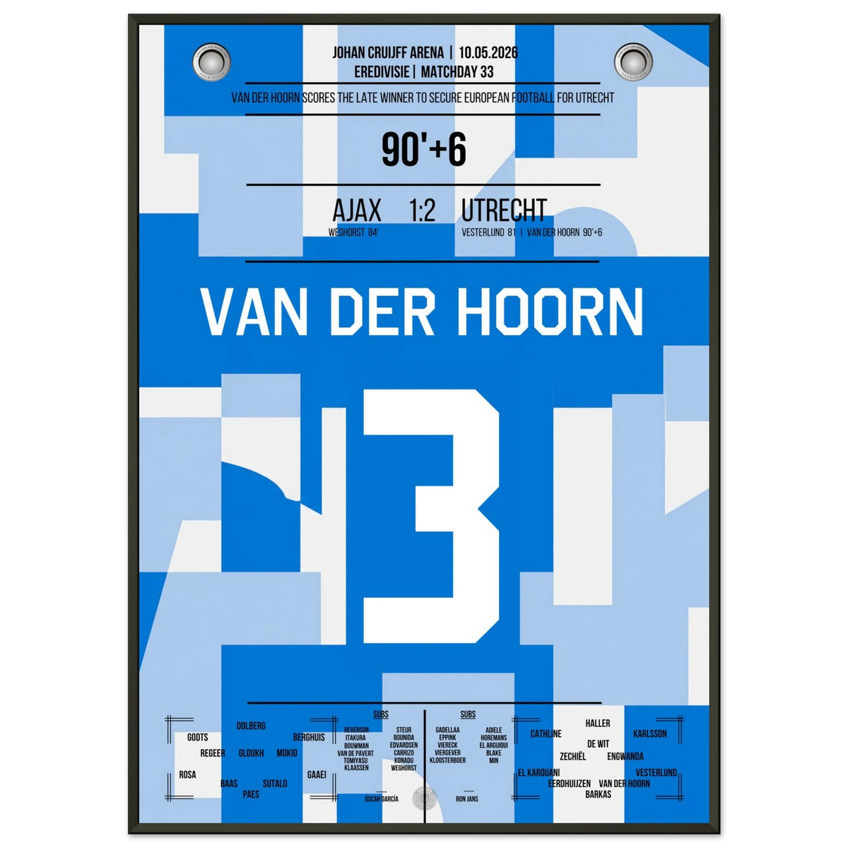 Van der Hoorn incorna l'Utrecht verso l'Europa