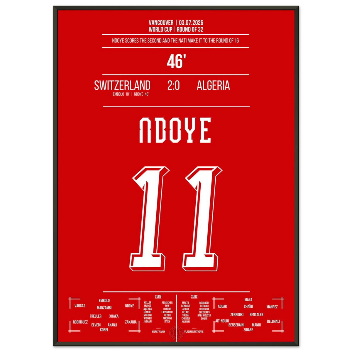 Il gol di Ndoye vale l'accesso agli ottavi di finale al WM 2026