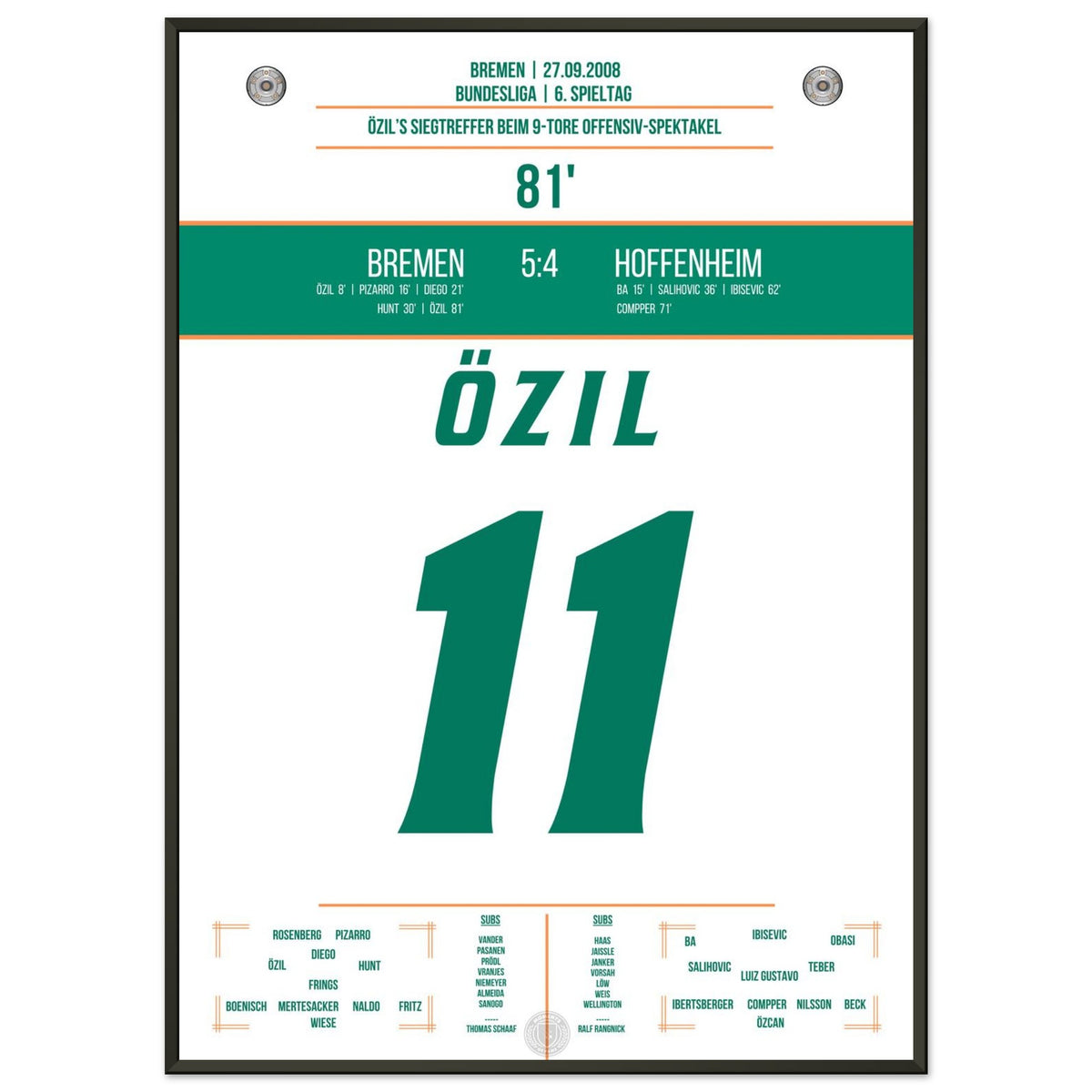 El gol de la victoria de Özil en un espectáculo de 9 goles contra Hoffenheim