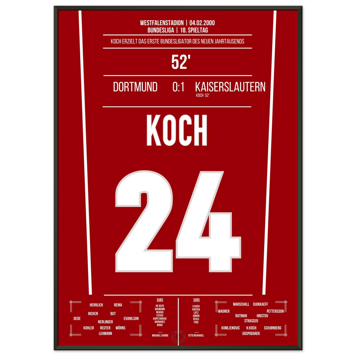 Koch marca el primer gol de Bundesliga del nuevo milenio