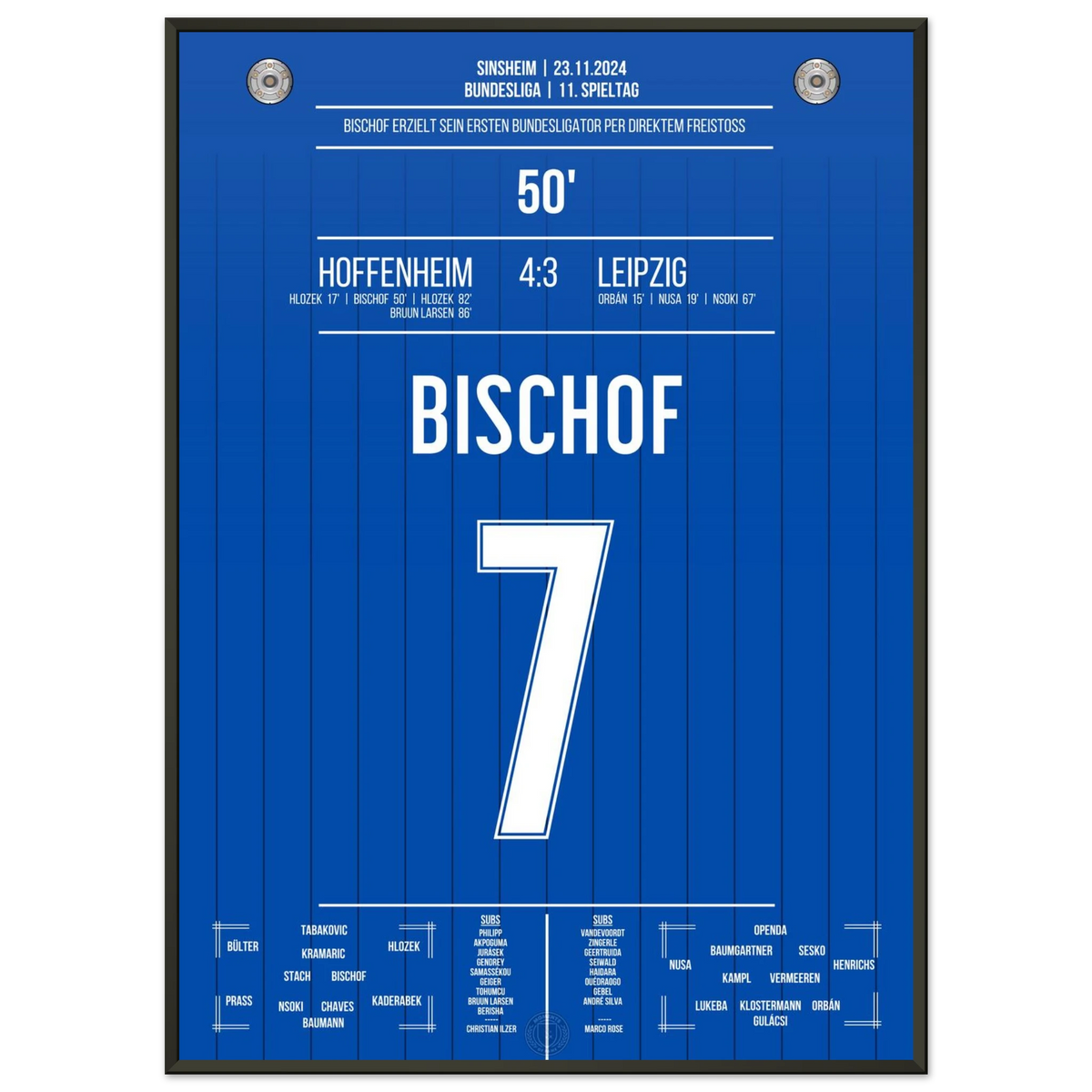 Bischof marca su primer gol en la Bundesliga