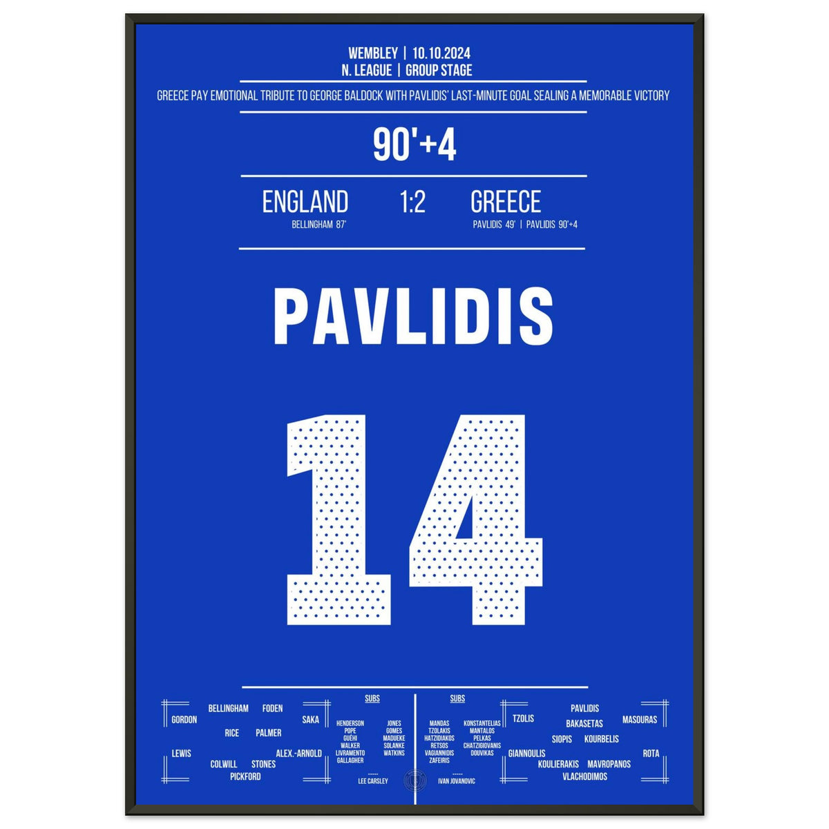Pavlidis trascina la Grecia a una vittoria storica ed emozionante a Wembley nei minuti di recupero