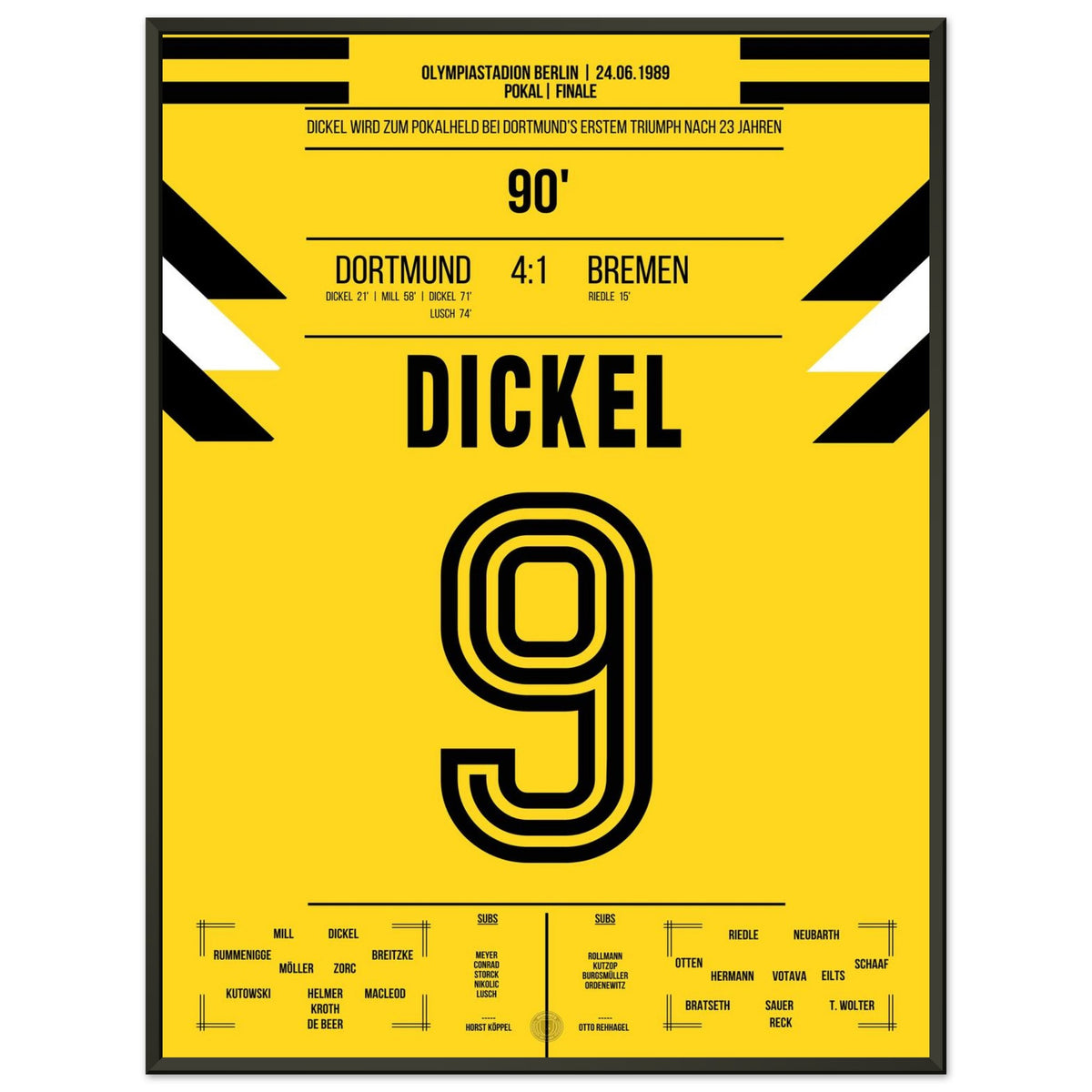 Dickel becomes a legend as Dortmund claim their first title in 23 years