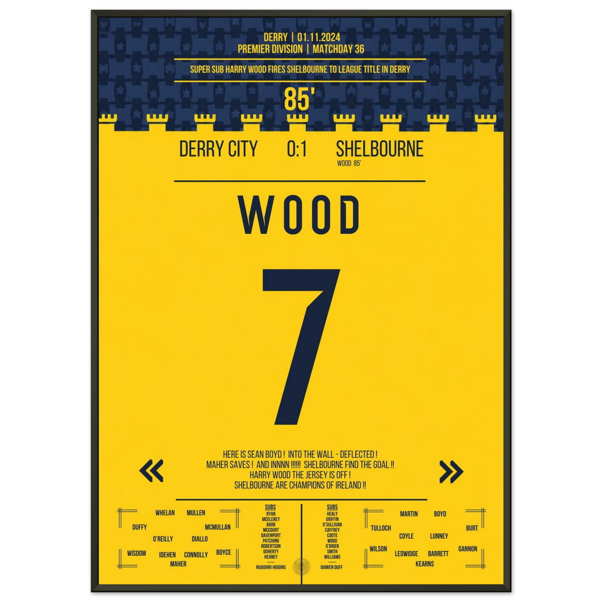 Wood regala a Shelbourne il titolo irlandese