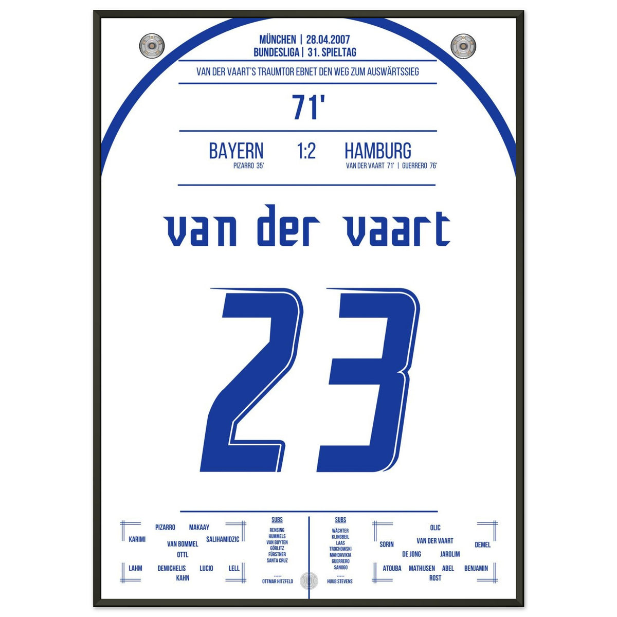 El gol de ensueño de Van der Vaart en la victoria a domicilio ante el Bayern en 2007