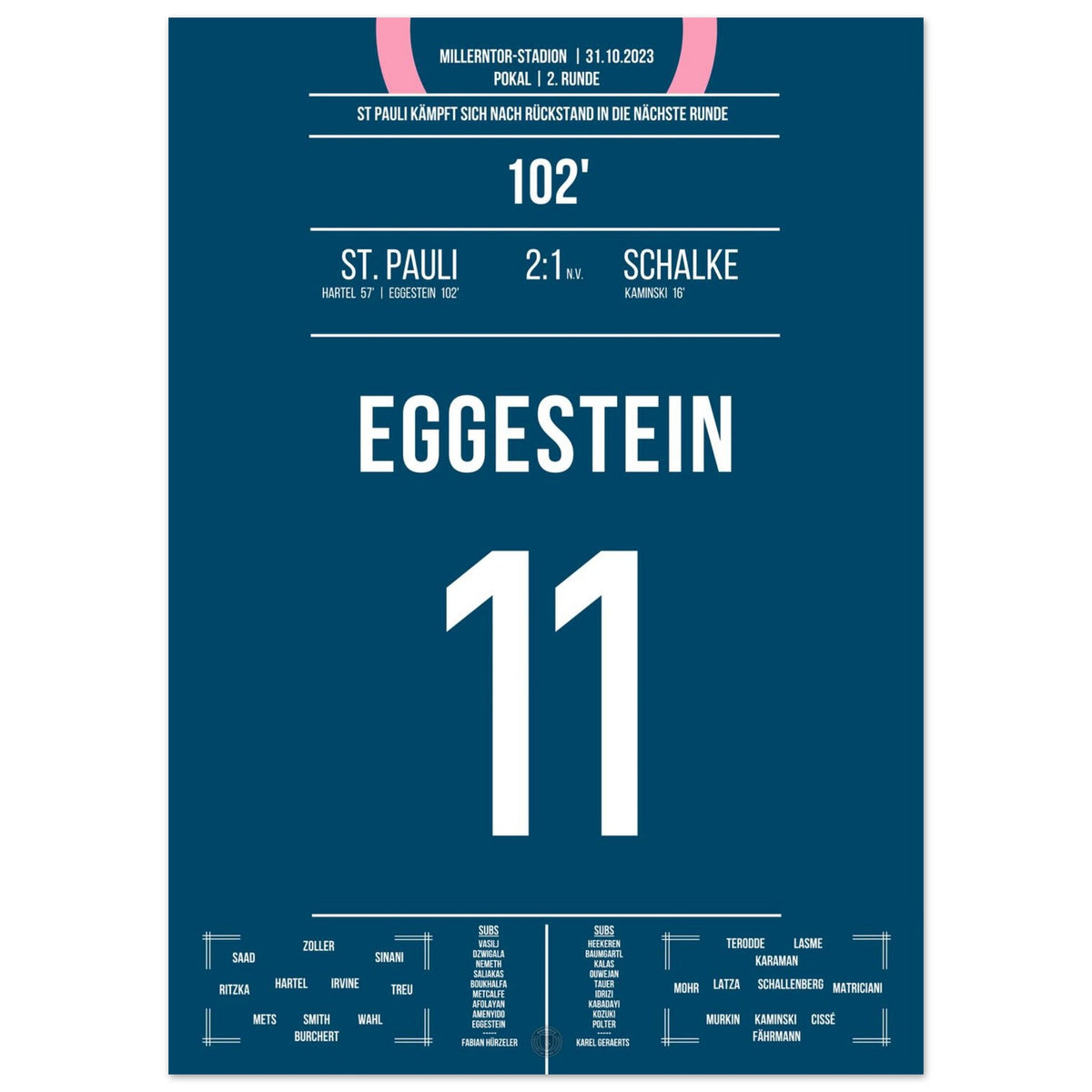 El gol de cabeza de Eggestein contra el Schalke en la Copa 2023