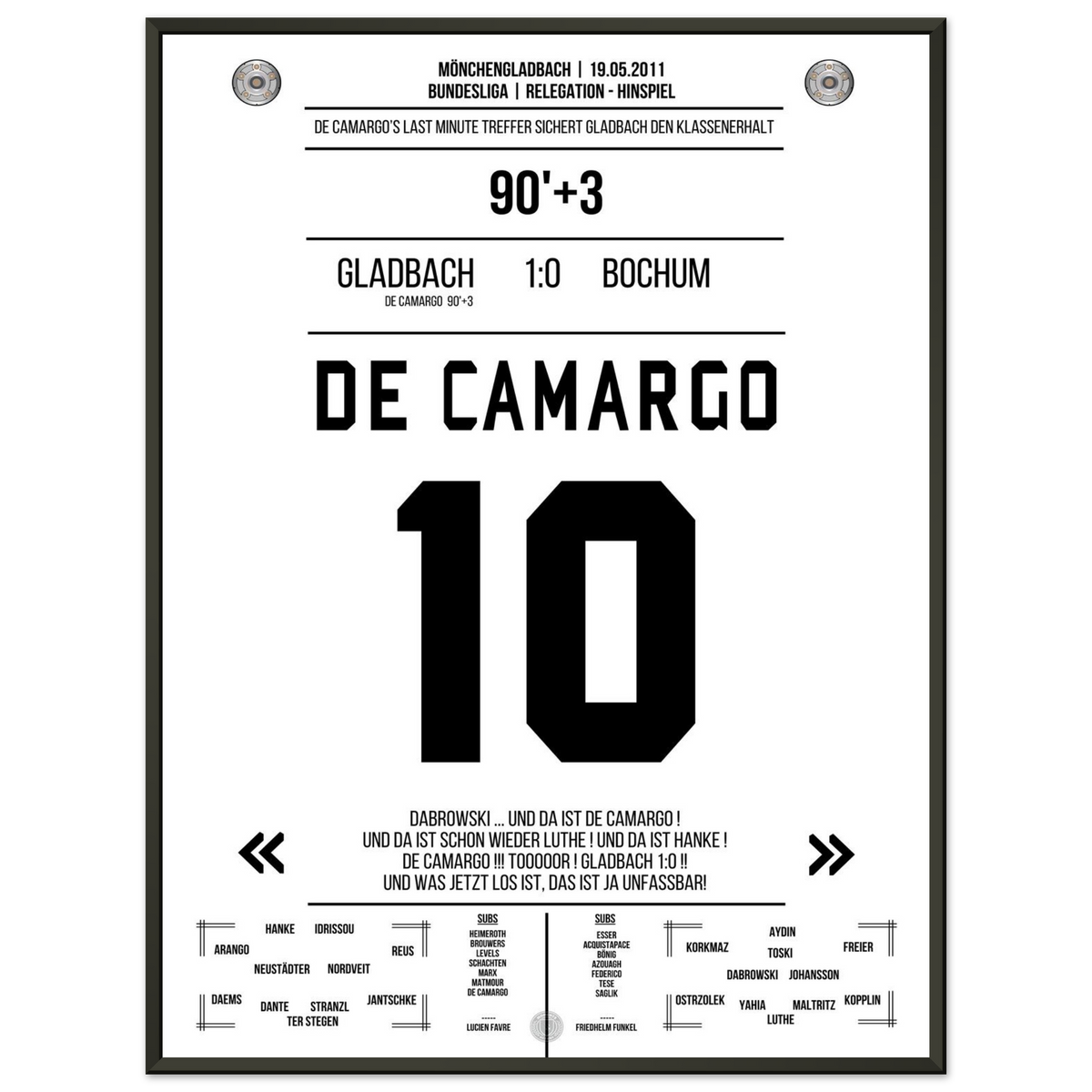 De Camargo marca y mantiene a Mönchengladbach en la Bundesliga