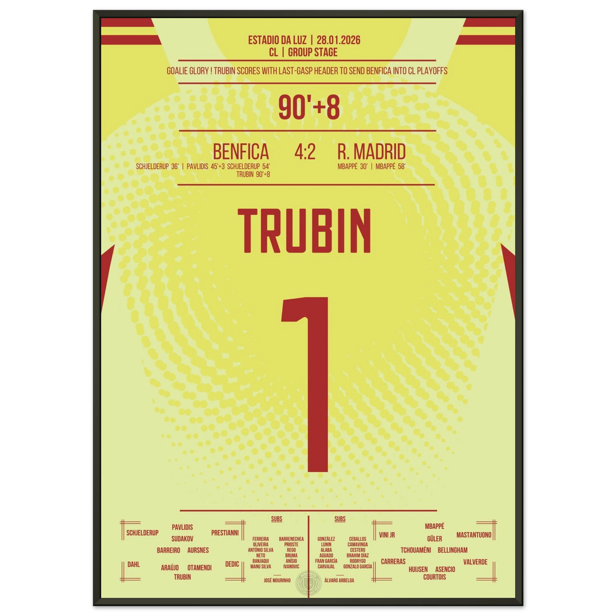 El legendario gol de cabeza de Trubin para el pase a los playoffs