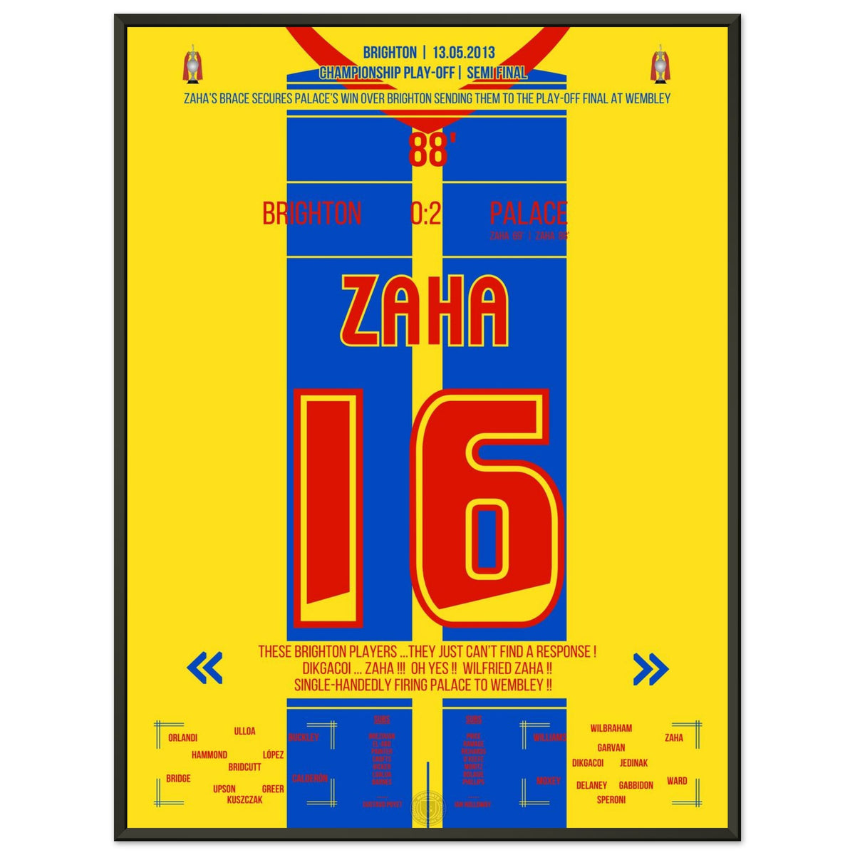 El doblete de Zaha lleva al Palace a la final del play-off en Wembley