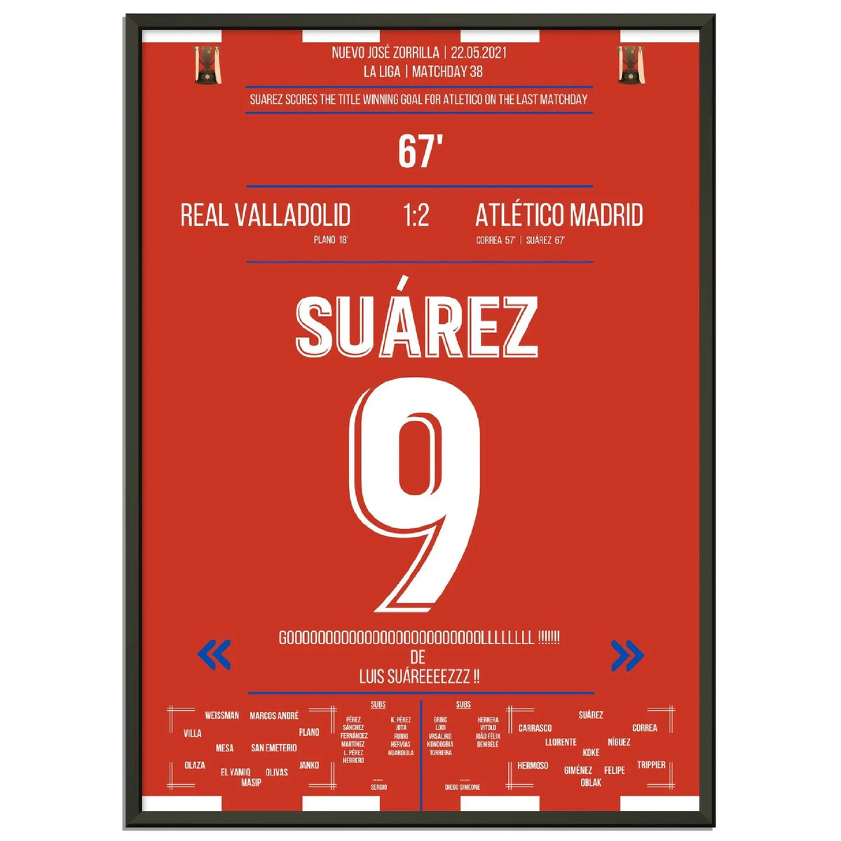 Suárez marca el gol de la victoria hacia el título en la última jornada
