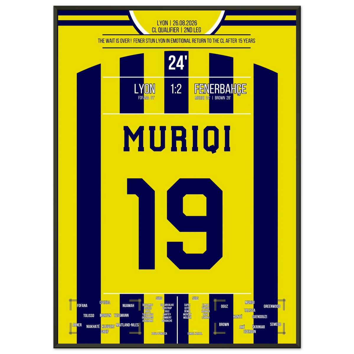 Fenerbahce vuelve a la CL tras 18 años