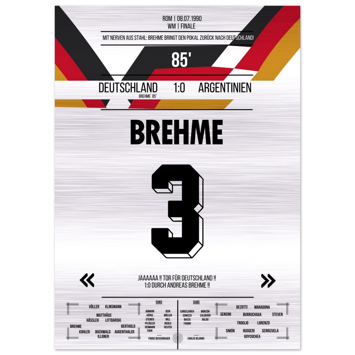 Brehme's Elfmeter gegen Argentinien im WM-Finale 1990 – Metal Edition