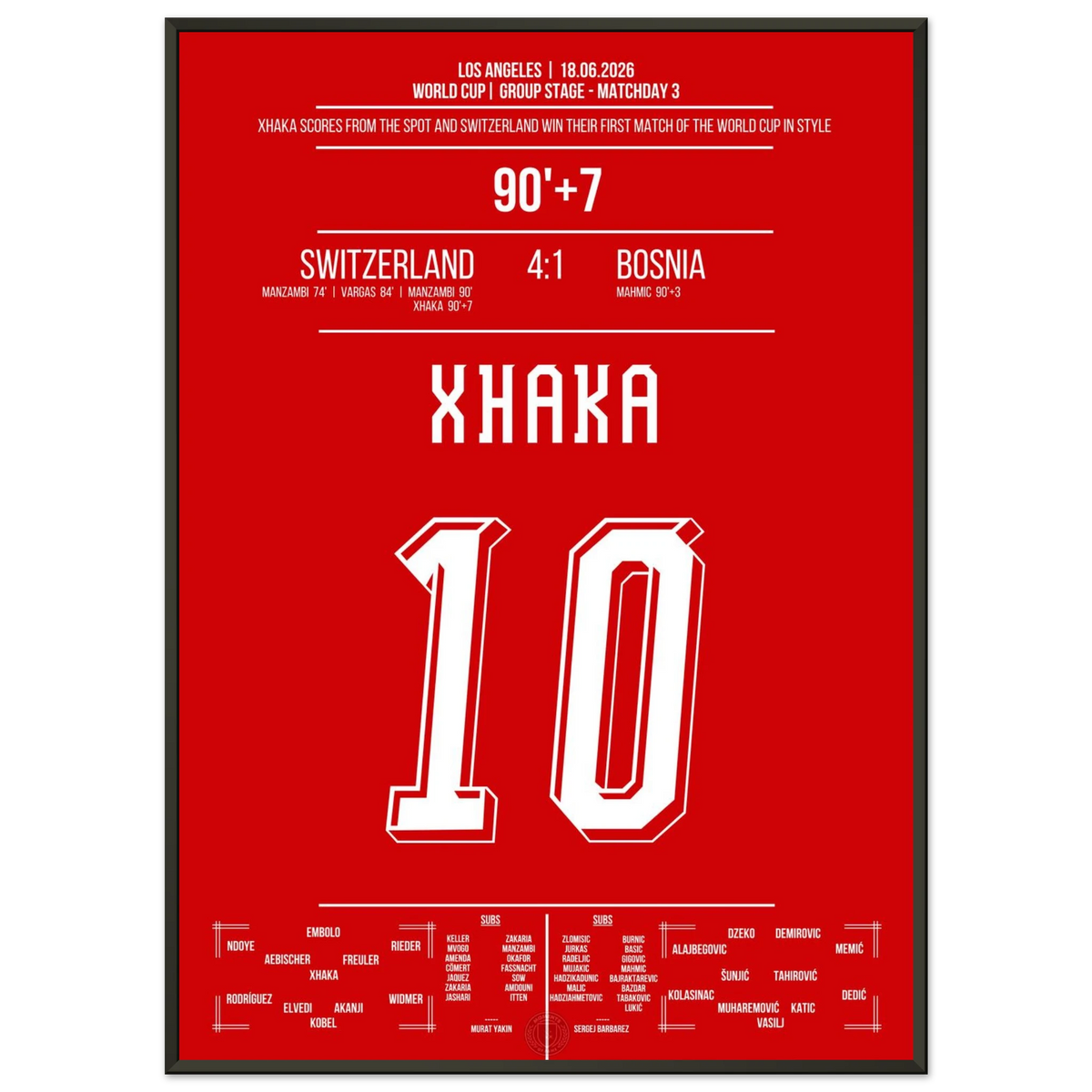 Xhaka mette il sigillo finale al primo successo della WM