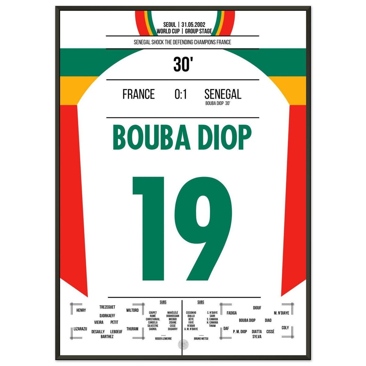 Senegal sorprende al campeón del mundo Francia en el partido inaugural del Mundial 2002