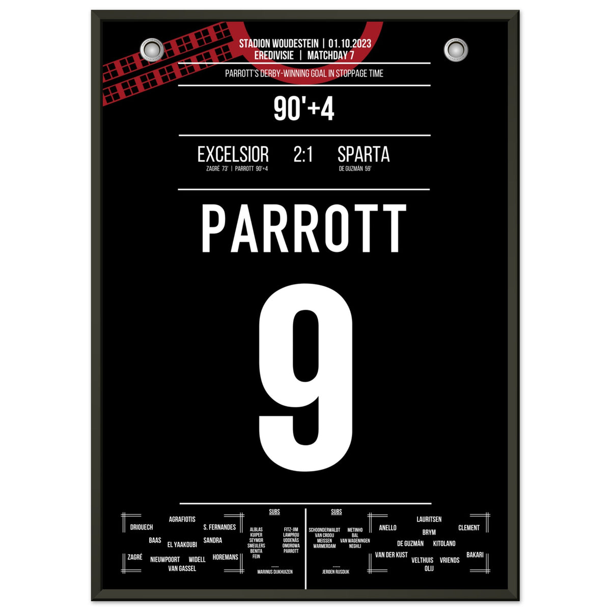 Parrott decide il derby all'ultimo minuto per l'Excelsior