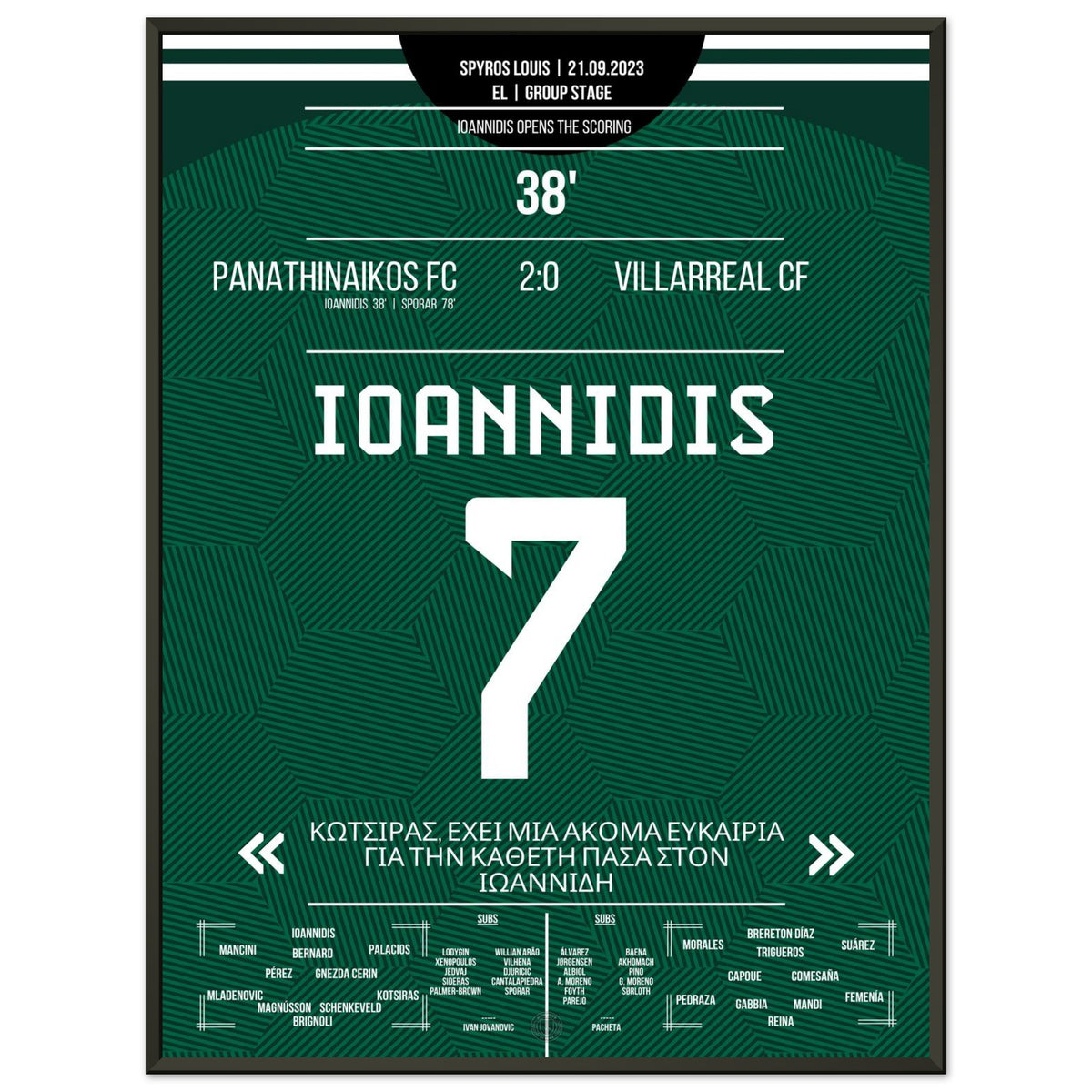 Ioannidis' opener against Villarreal