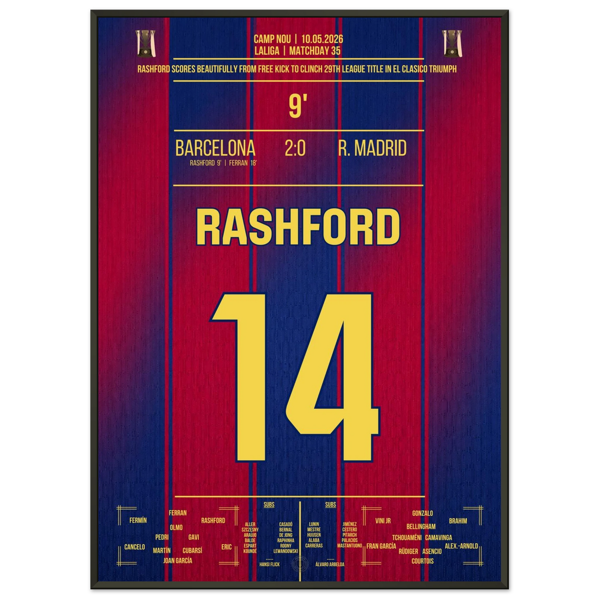 Barca conquista il titolo spagnolo vincendo il Clásico
