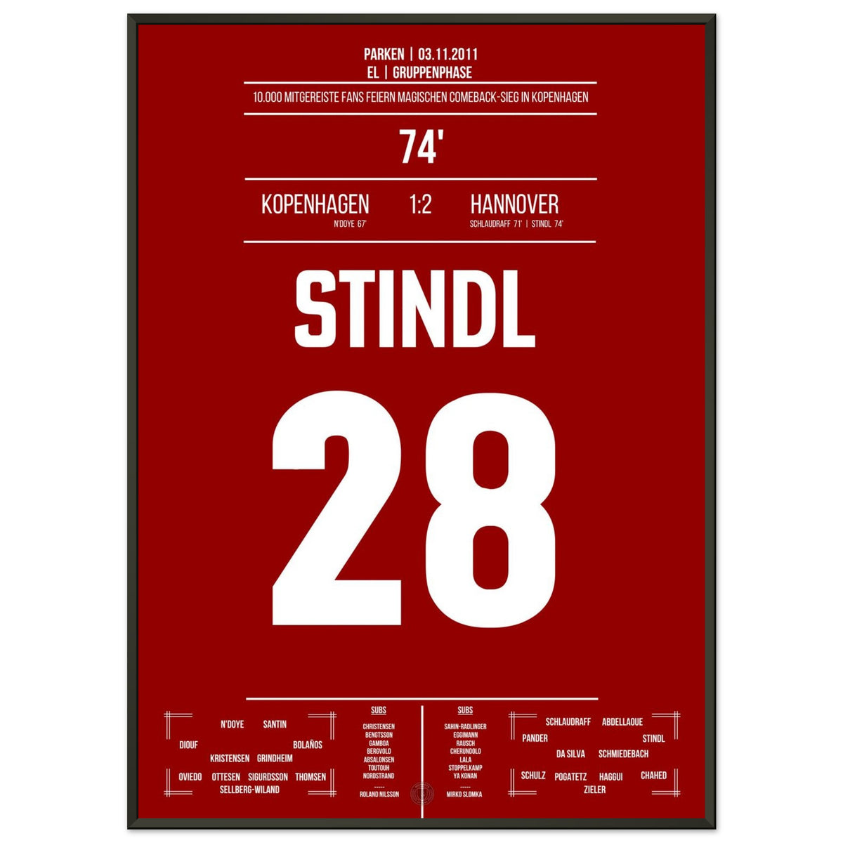 El golazo de Stindl para el Hannover en la victoria a domicilio en Kopenhagen