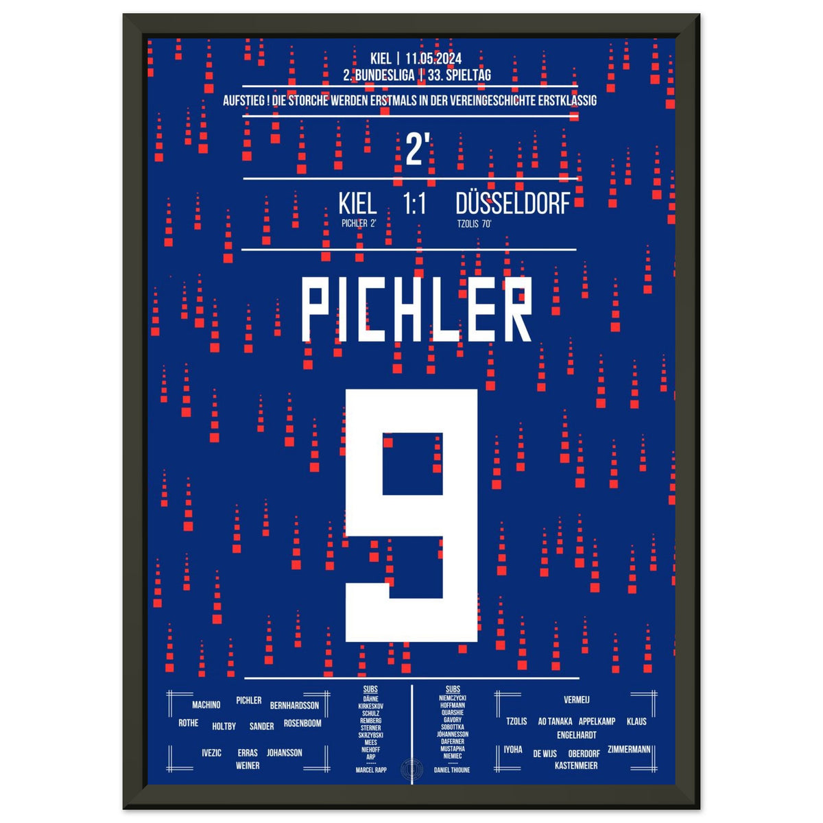 Pichler marca y las cigüeñas celebran el primer ascenso a la Bundesliga en la historia del club.