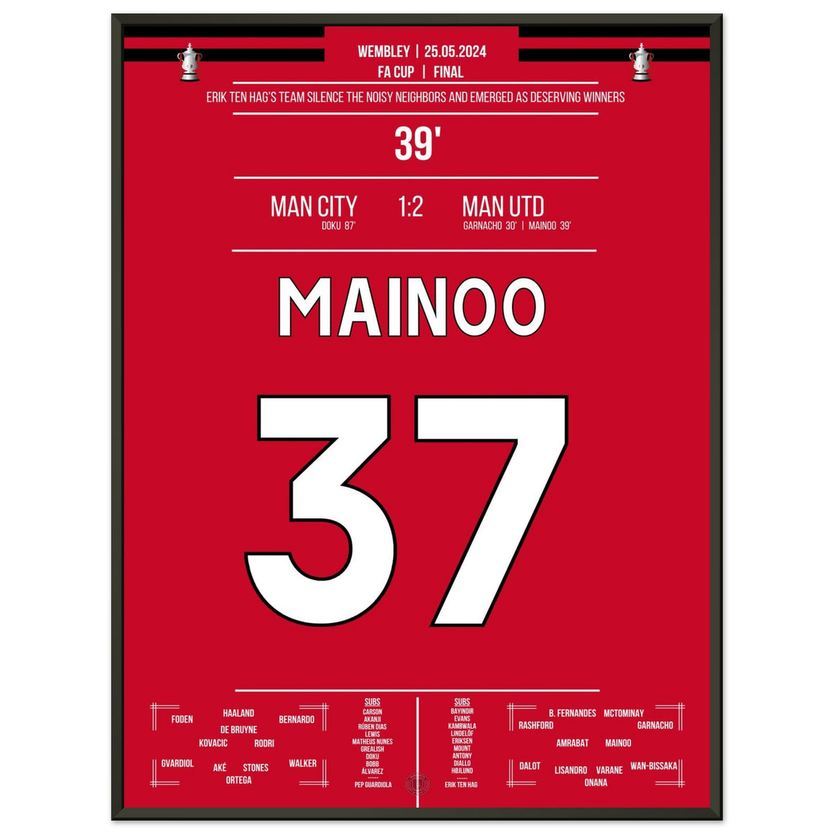 Mainoo scores in United's FA Cup victory.