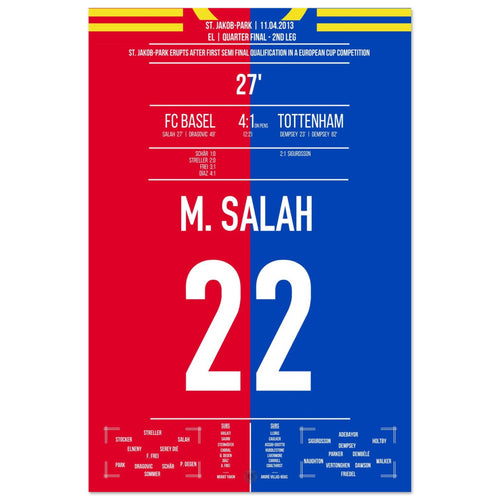 El gol de Salah en el mayor éxito de la historia del club en la Copa de Europa de Basilea.