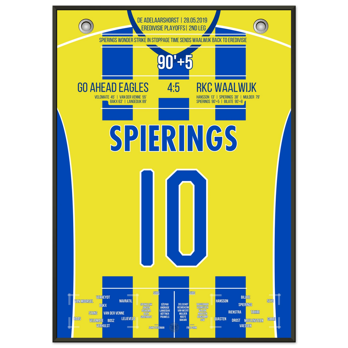Spierings schieß Waalwijk in dramatischen Playoff Finale in die 1. Liga