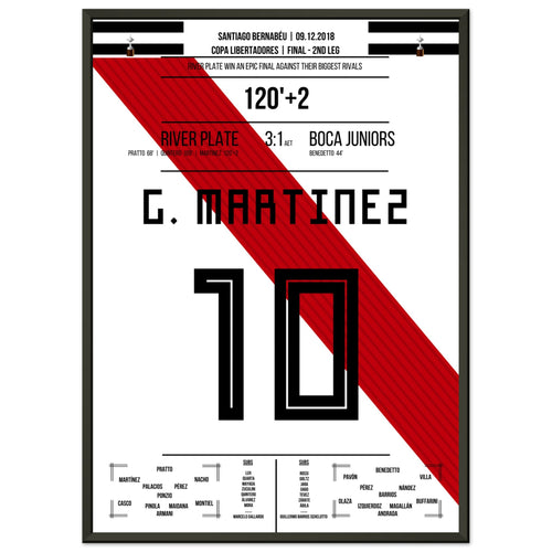 Pity Martínez decide la final de la Copa Libertadores contra el archirrival.