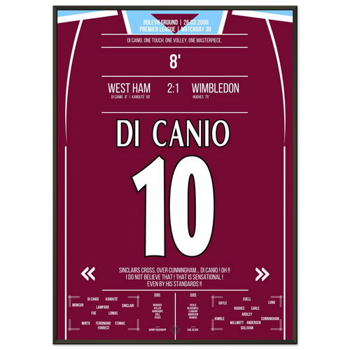 Di Canio magical volley against Wimbledon