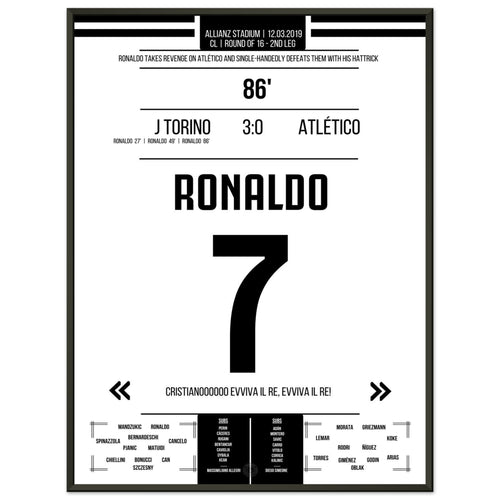 La venganza de Ronaldo contra el Atlético en el partido de vuelta de los octavos de final de 2019