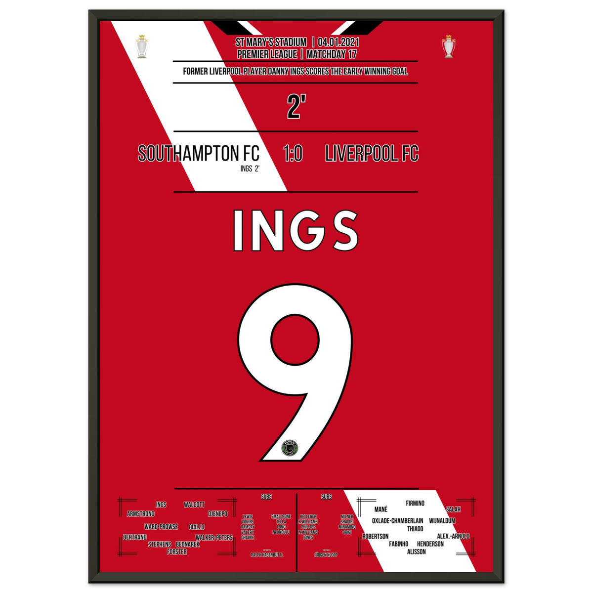Ings' earlier winning goal against Liverpool in 2021