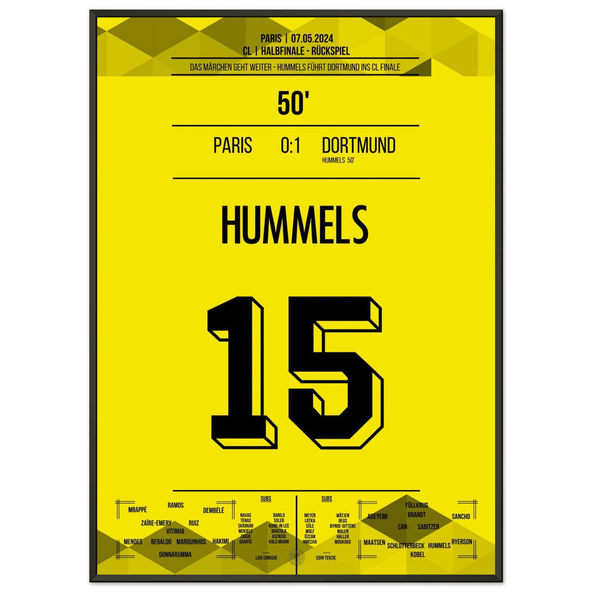 ¡El cuento continúa! Hummels cabecea al BVB a la final.