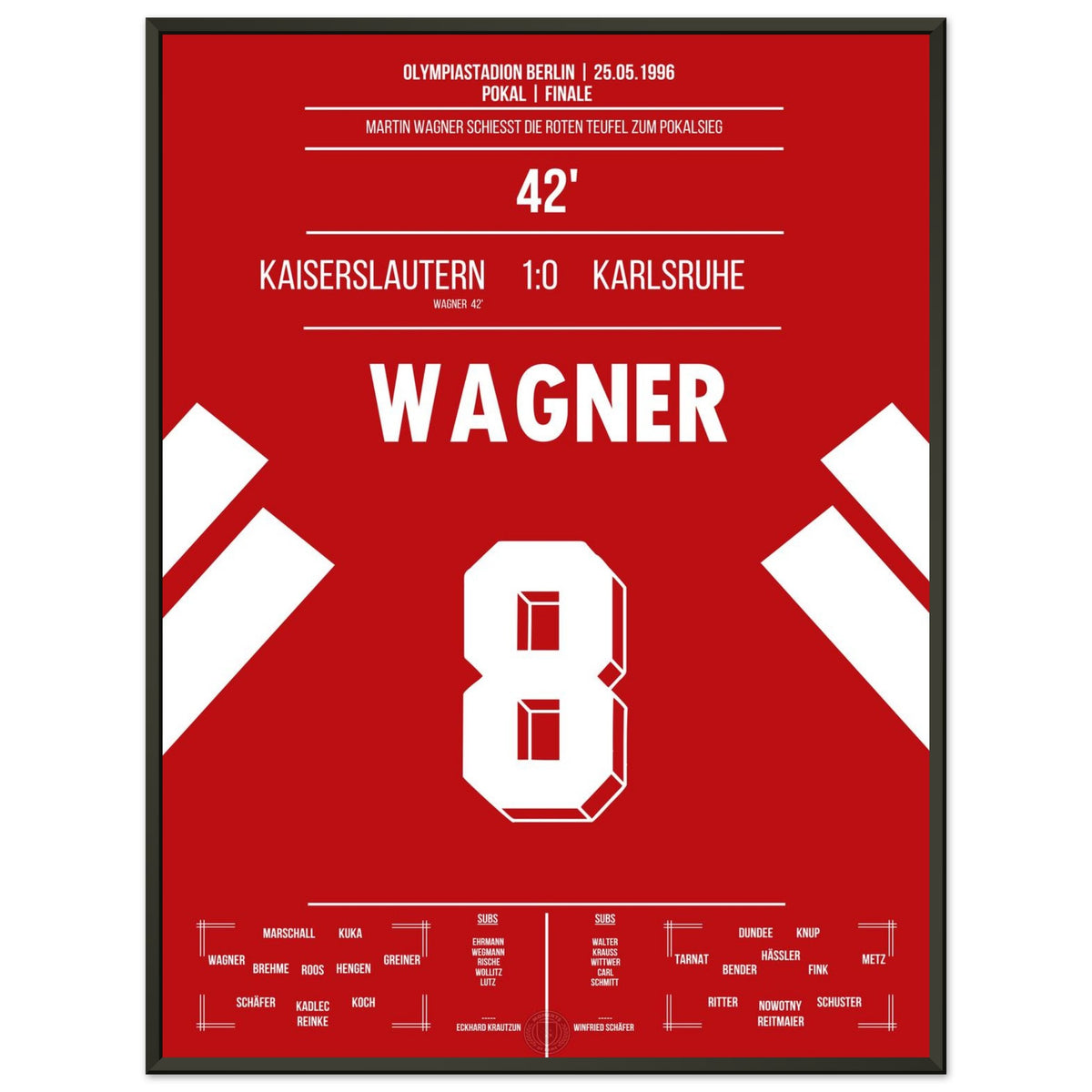 Wagner marca al FCK una semana después del descenso para la victoria en la copa contra el KSC.