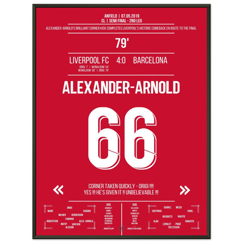 Alexander-Arnold's quickly taken corner in the semi-final against Barca