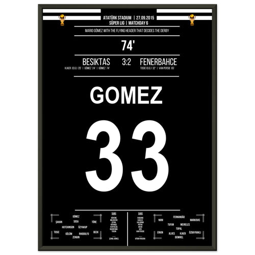 Mario Gomez Flugkopfball beim Derbysieg gegen Fenerbahce 2015