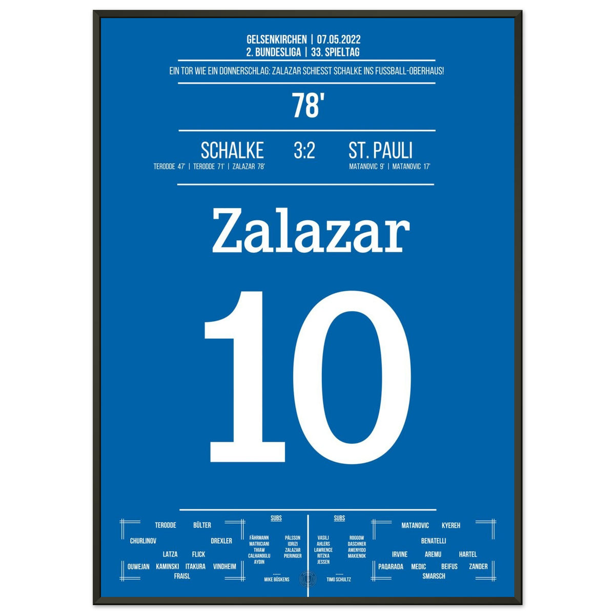 Zalazar marca para el ascenso en la jornada 33 contra St Pauli.
