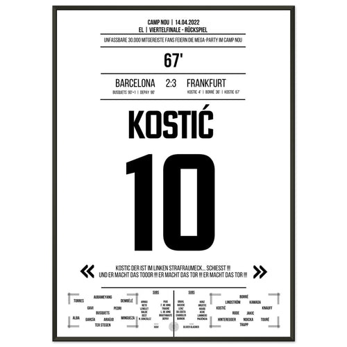 Kostic's Galavorstellung bei Frankfurt's großer Party im Camp Nou