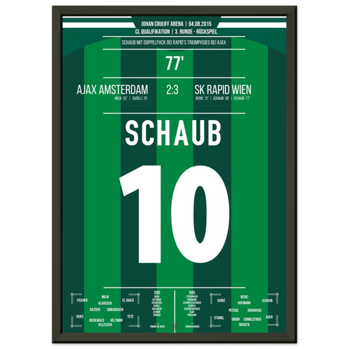 Schaub segna una doppietta e porta il Rapid ai quarti di finale contro l'Ajax.