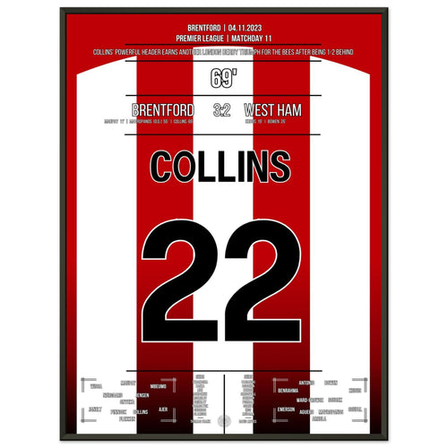 Collins marca para la victoria en el derbi de las Bees contra el West Ham.