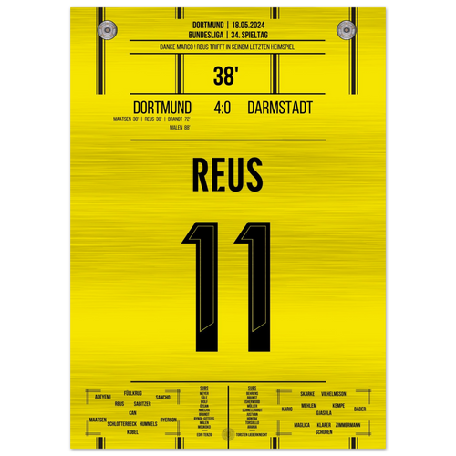 (Metal Print) Reus' farewell goal in 2024