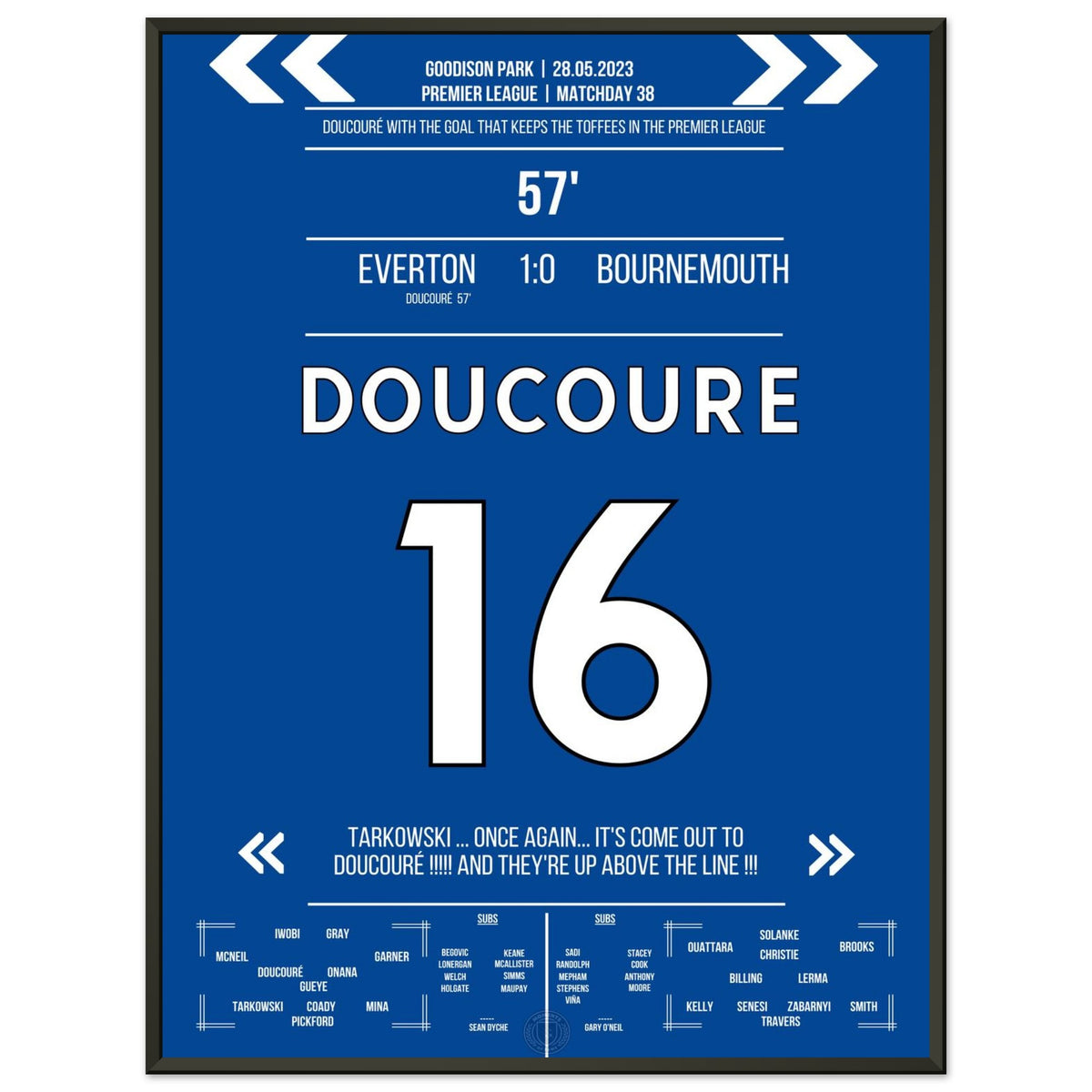 Doucoure's hammer saves the Toffees from relegation