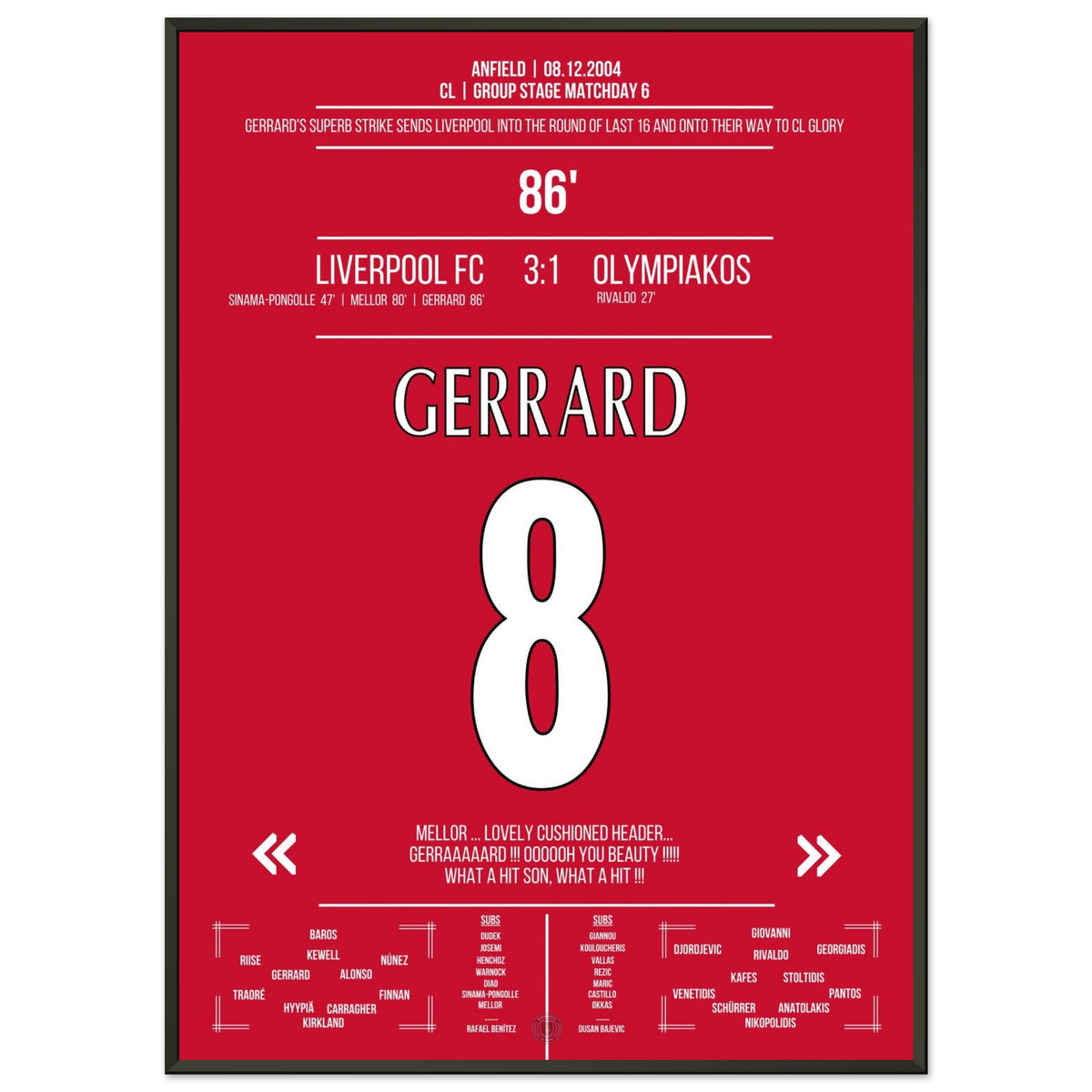 Steven Gerrard's Strike against Olympiacos 2004/05