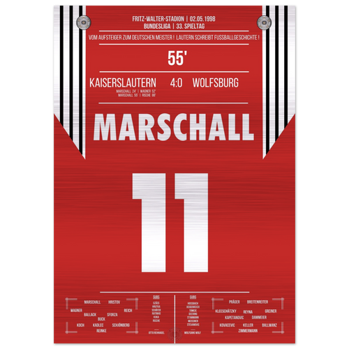 (Metal Print) From newcomer to German champion - Lautern's sensational win of the championship