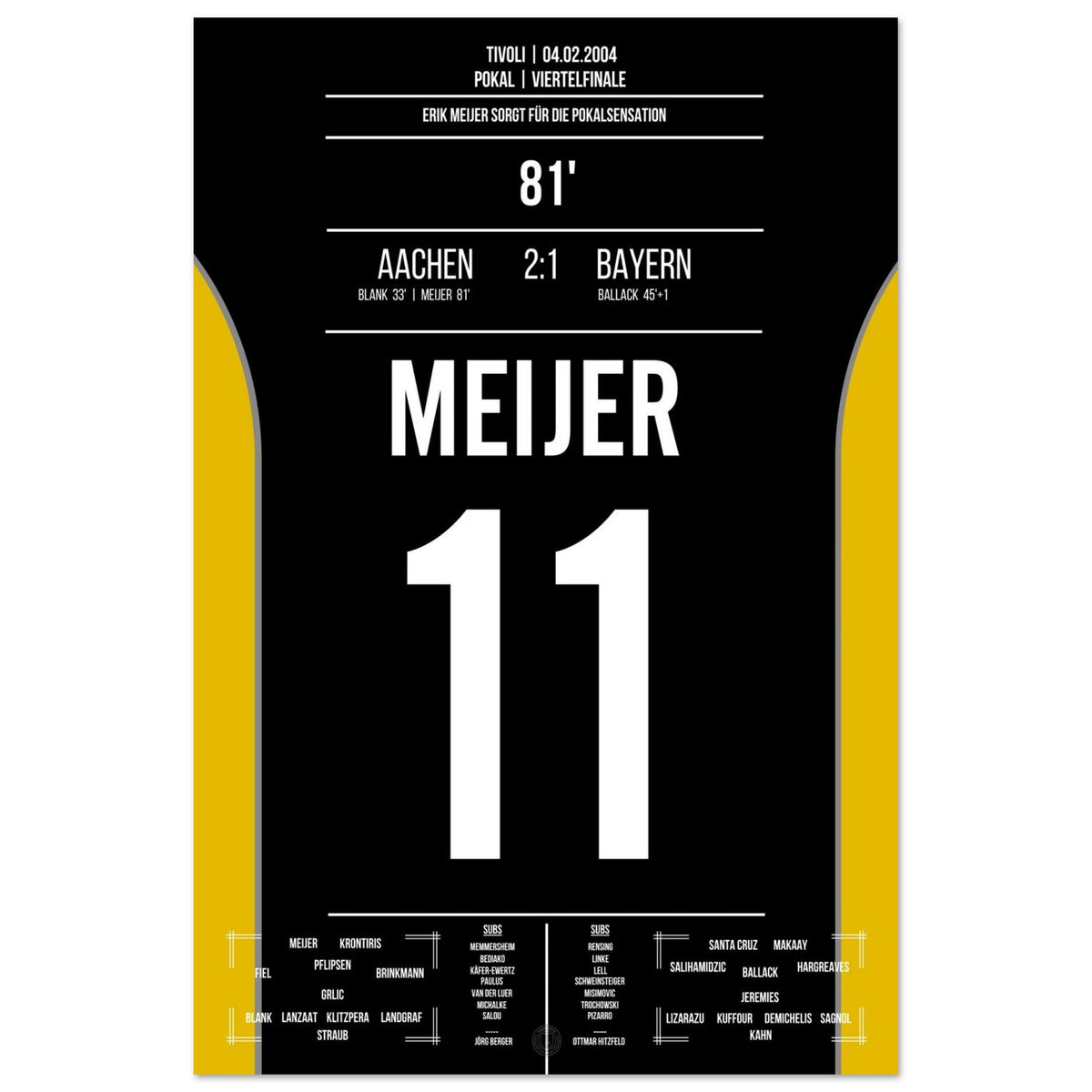 Meijer acquista Aachen per la sensazione della Coppa contro <tc>Bayern</tc> 2004
