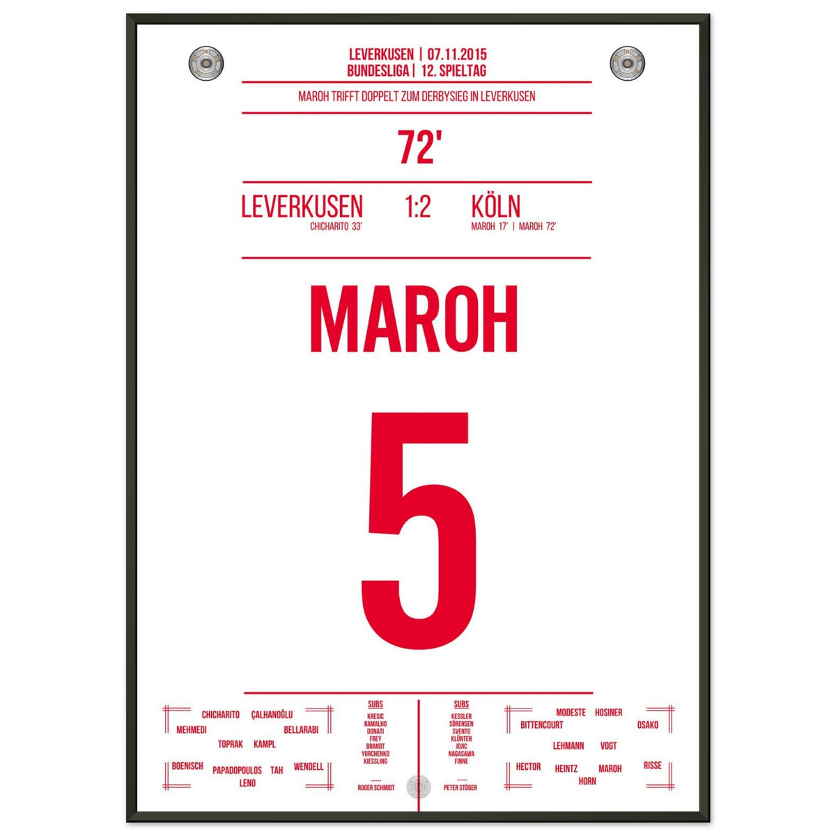 Maroh's double pack in the derby victory in Leverkusen