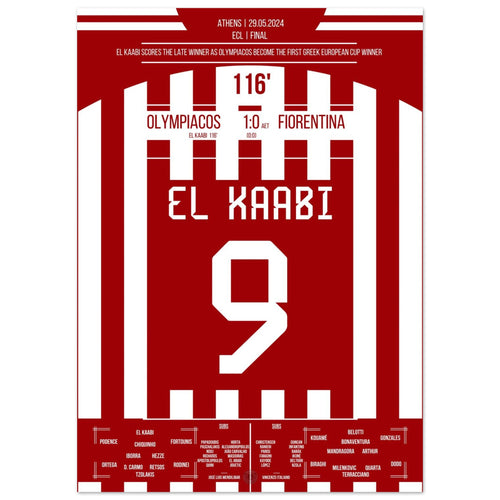 El Kaabi lleva a Olympiacos a su primer título europeo en la historia.