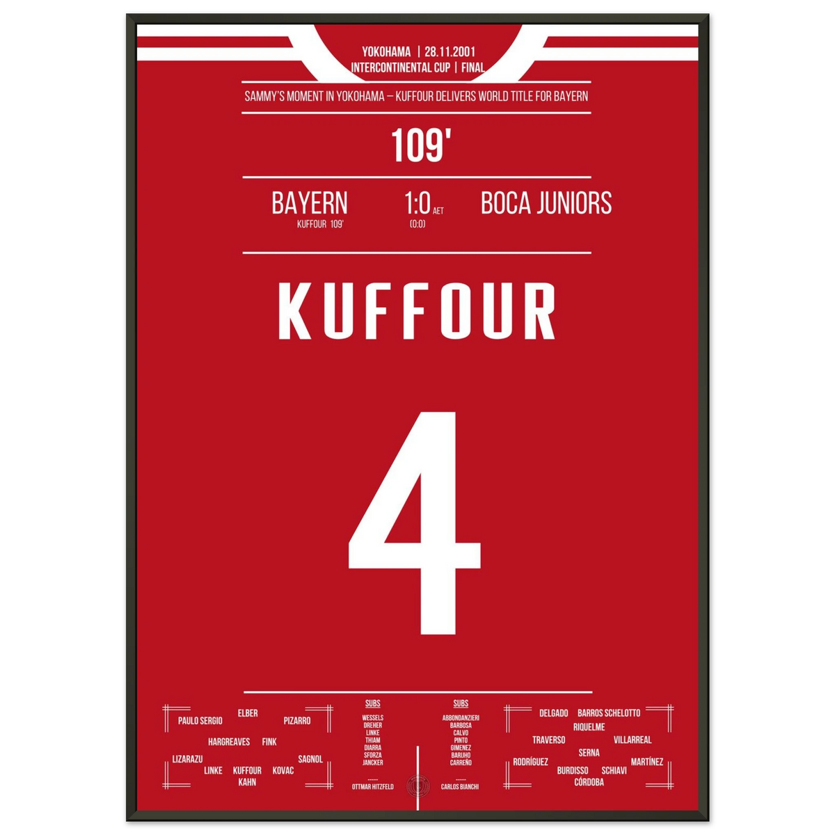 Kuffour shoots Bayern to victory in the 2001 World Cup