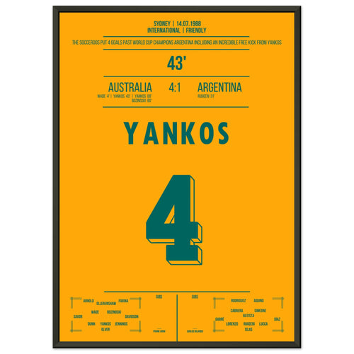 Yankos increíble gol de tiro libre contra Argentina 1988