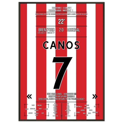 Canos marca en la primera victoria de la historia de Brentford en la Premier League.
