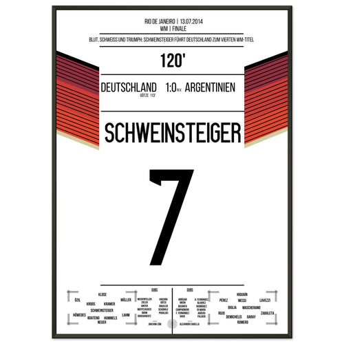 Schweinsteiger lleva a Alemania, sangrando, al título de campeón del mundo 2014.